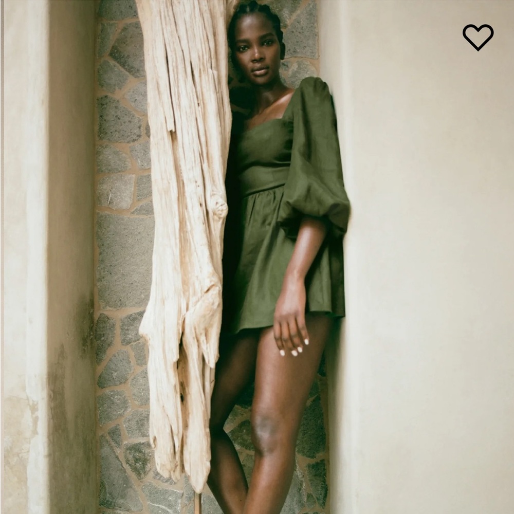 Reformation Brodie Linen Dress 0